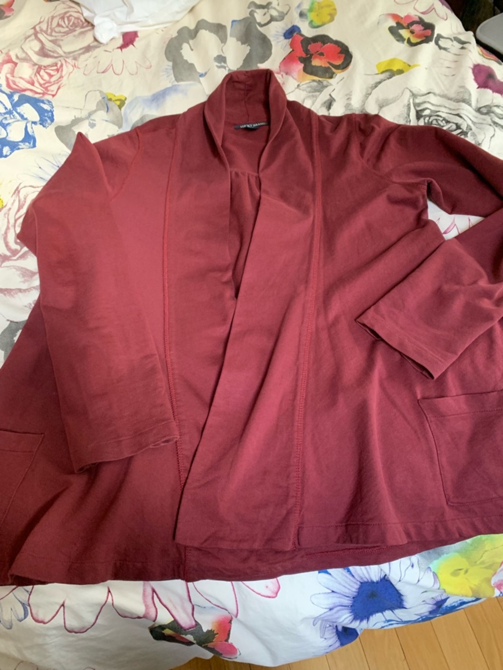 Lucky Brand Knit-Wear cotton open swing cardigan size M